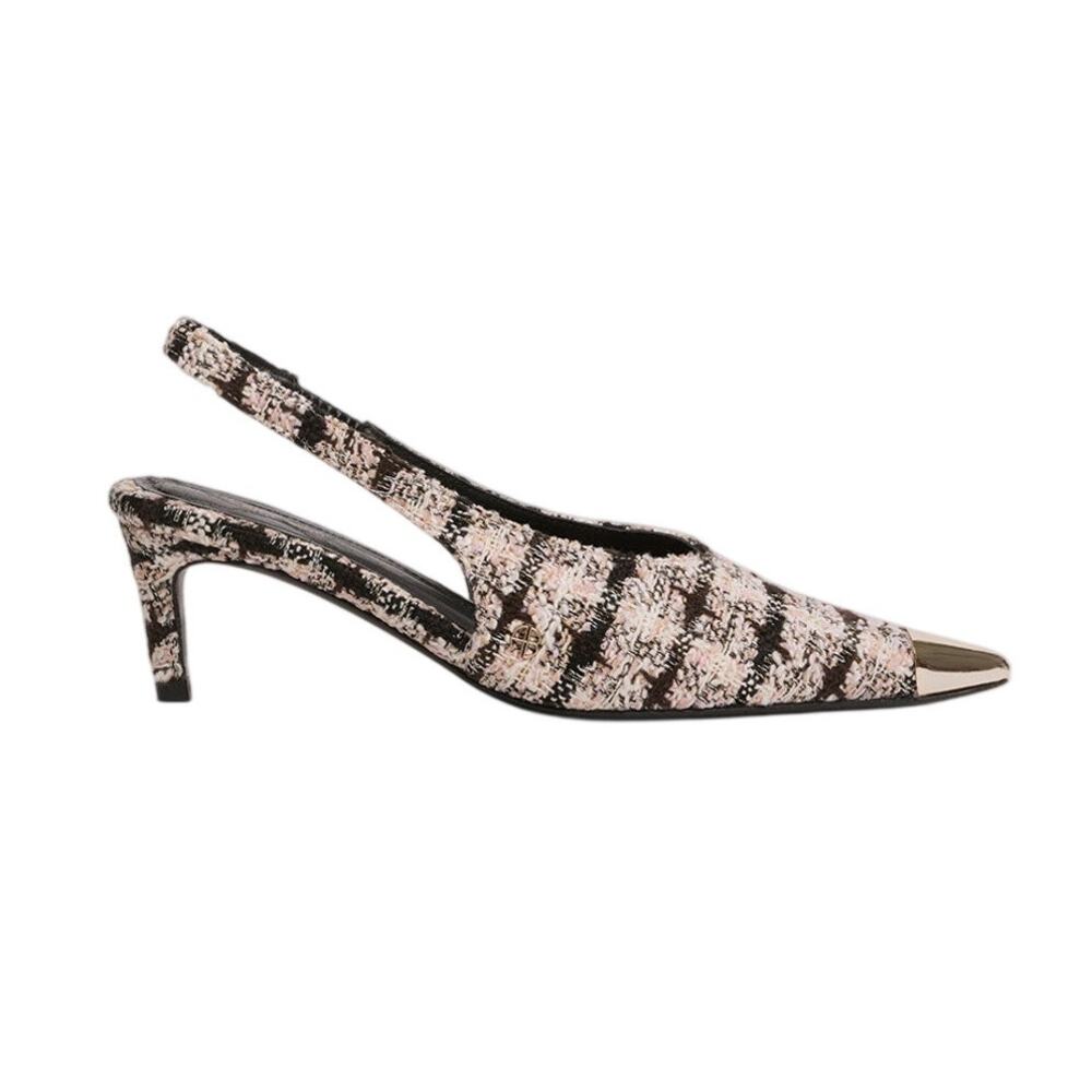 Anine Bing Tweed Multicolor Nina Slingback Pumps Size EU 40 / US 10